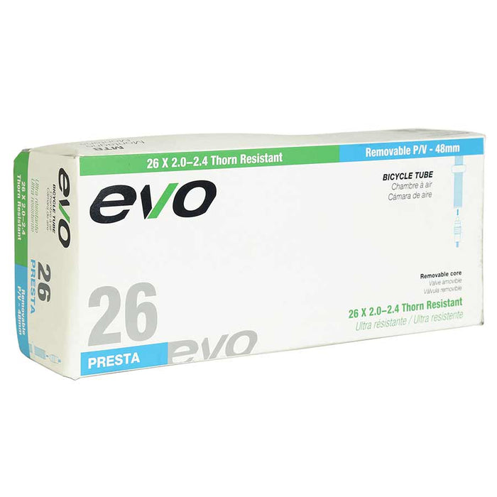 EVO, Thorn Resistant/Removable Core, Inner tube, Presta Valve, 48mm, 26x2.00-2.40