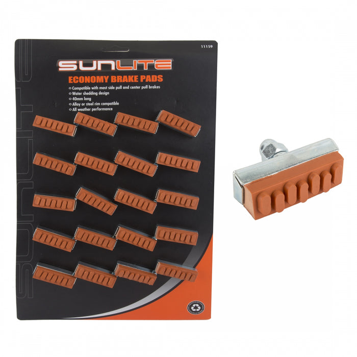 SUNLITE Economy Brake Pads Sunlite Retro Red Brake Pads