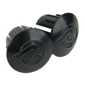Cinelli Logo Bar-End Plugs, Black Pair