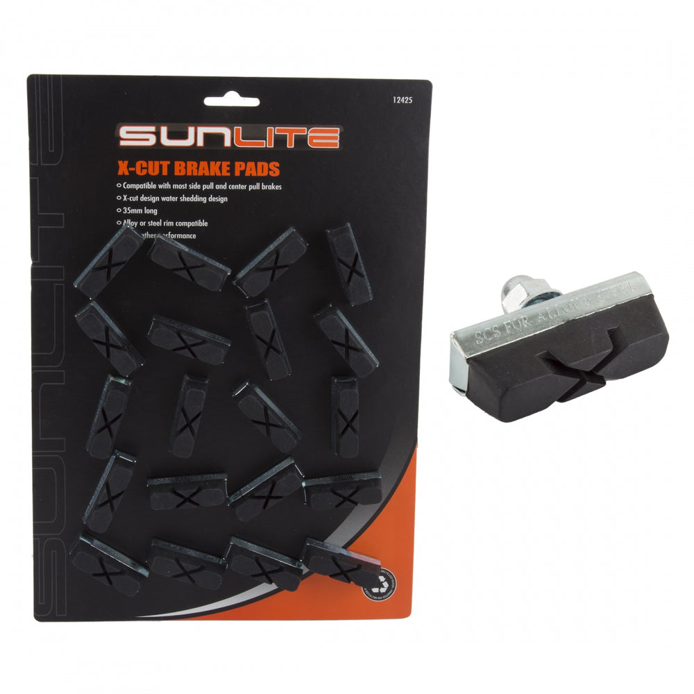 SUNLITE X-Cut Pads 35mm Black Brake Pads