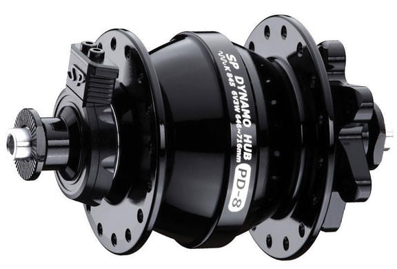 SP (Shutter Precision) PD-8 IS-disc front Q/R hub, 9x100mm, 32h - black