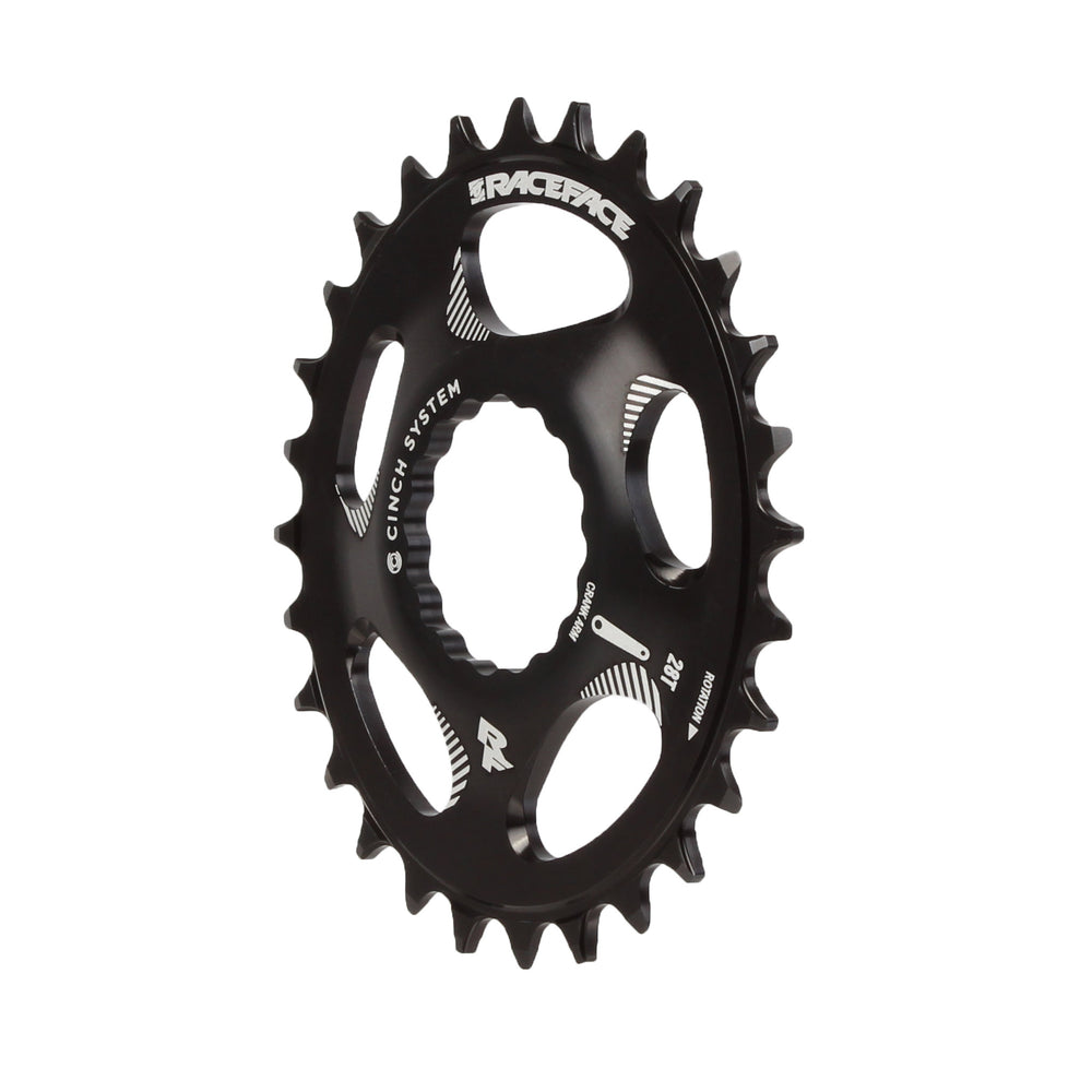 Race Face Narrow Wide Oval Chainring: Direct Mount CINCH 28t Black