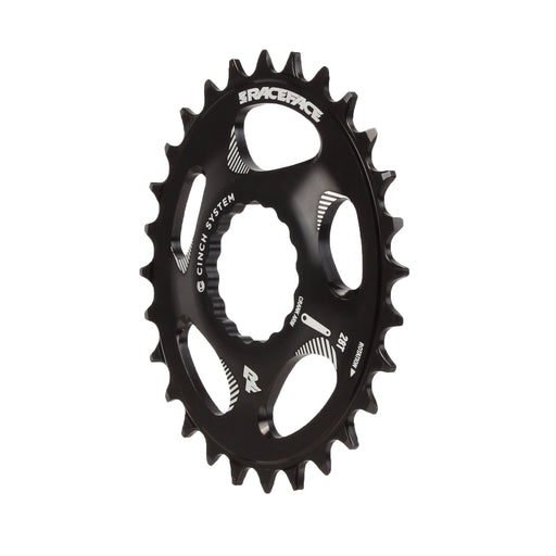 Race Face Narrow Wide Oval Chainring: Direct Mount CINCH 28t Black