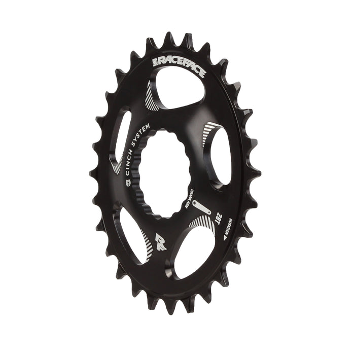 Race Face Narrow Wide Oval Chainring: Direct Mount CINCH 28t Black