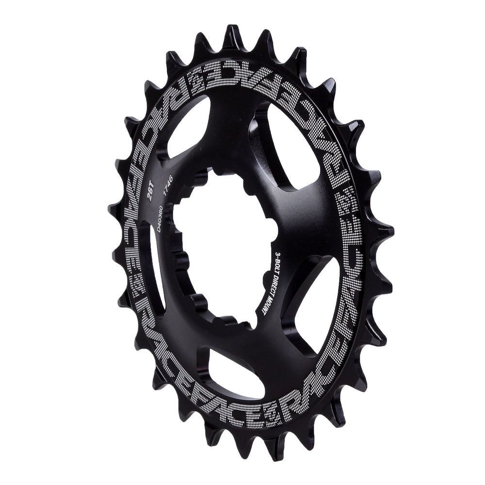 Race Face Narrow Wide Chainring: Direct Mount 3-Bolt Compatible 26t Black