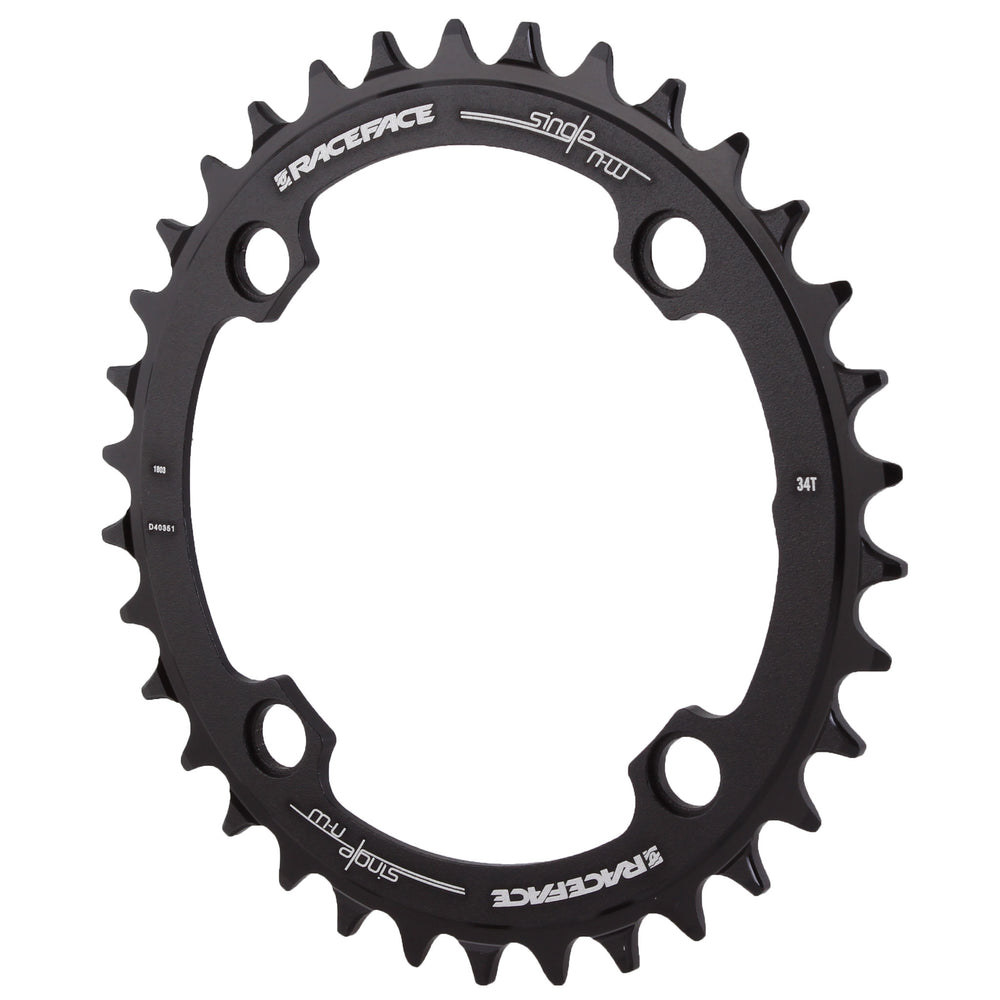 Race Face Narrow Wide Chainring: 104mm BCD 34t Black