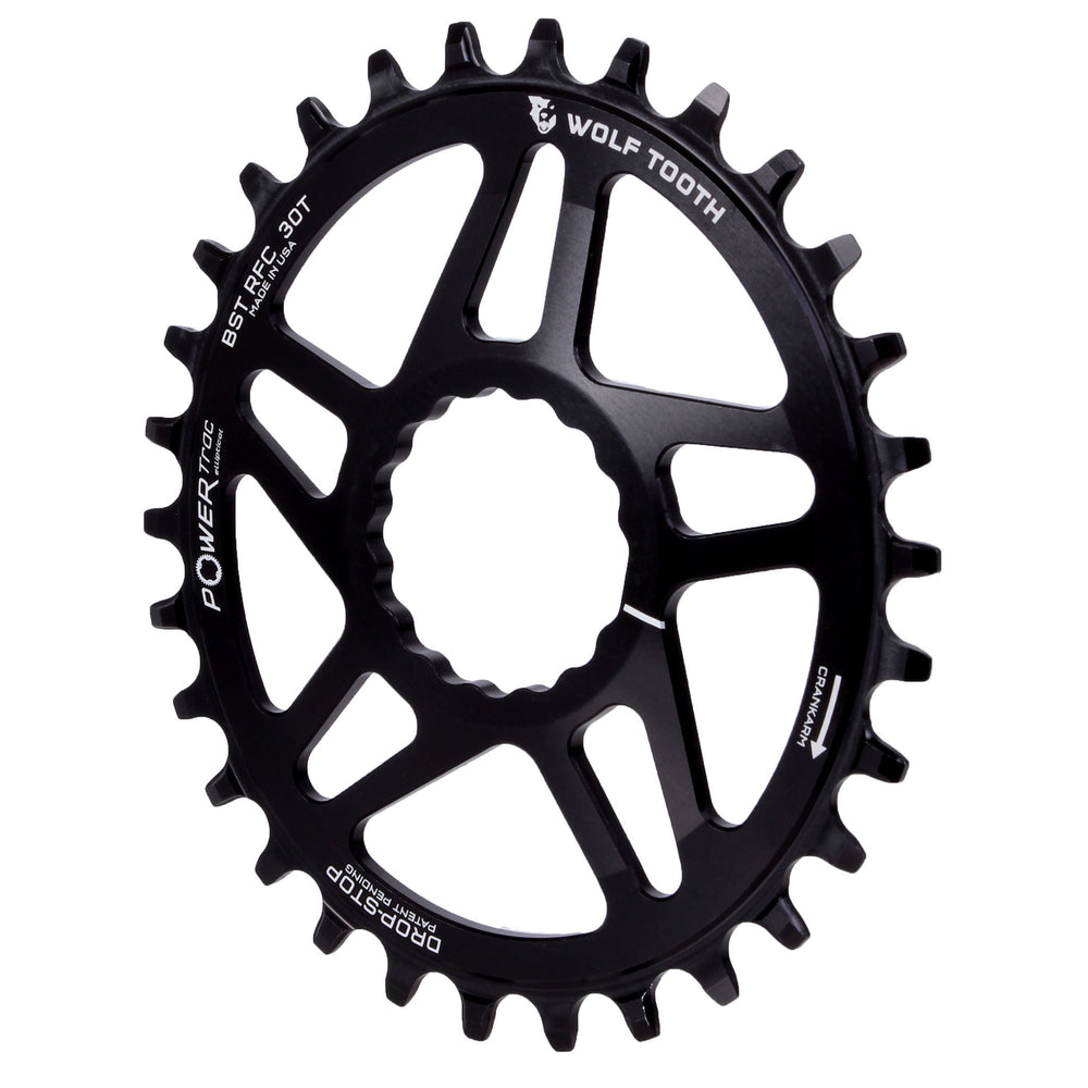 Wolf Tooth Components Powertrac Elliptical Drop-Stop Chainring: 30T for