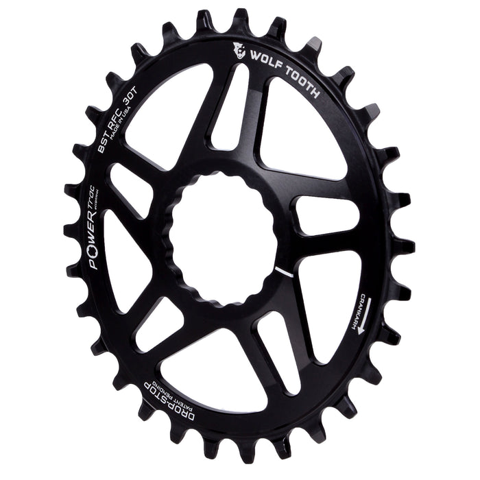 Wolf Tooth Components Powertrac Elliptical Drop-Stop Chainring: 30T for