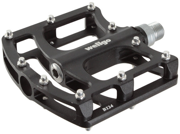Wellgo B124 platform pedals, 9/16" - black
