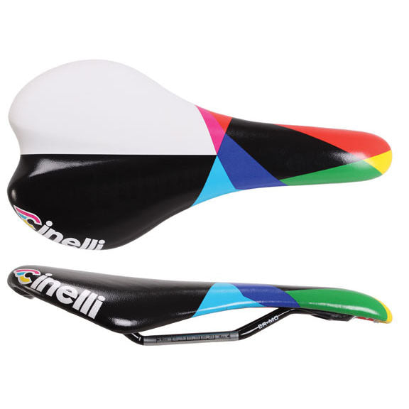Cinelli Caleido crest saddle, CrMo rail - caleido