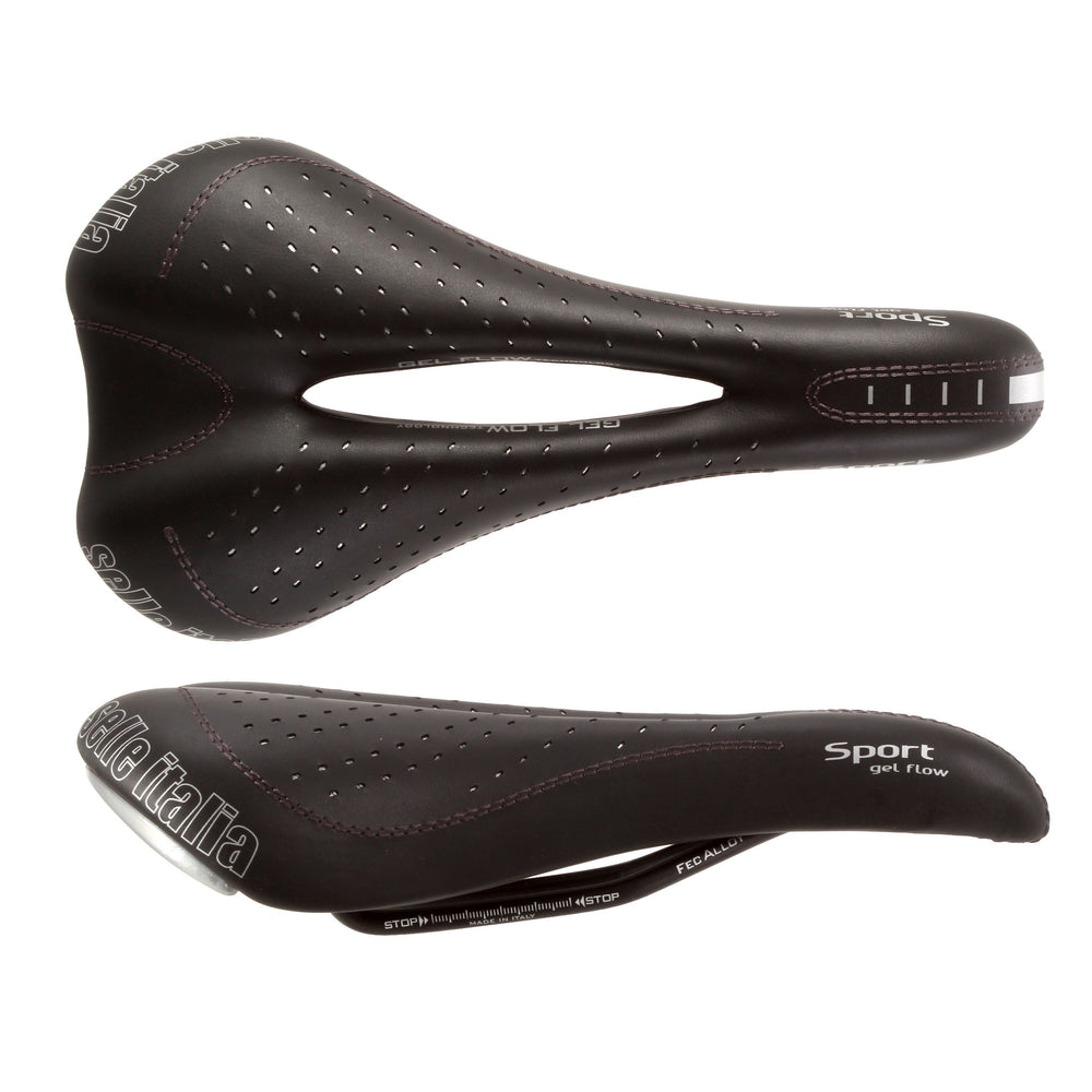 Selle Italia Sport Gel Flow, FeC Alloy rail, black Duro-Tek cover