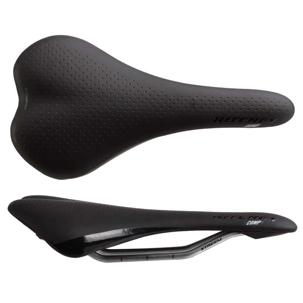 Ritchey Streem Comp saddle, Steel , 132mm -  black