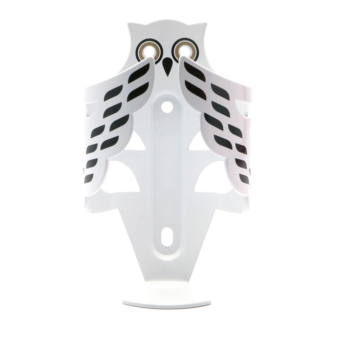 Portland Design Works The snow owl cage bottle cage, white/black/gold