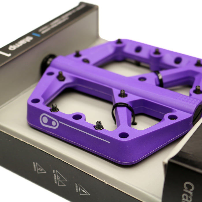 Crank Brothers Stamp 1 Large Platform Pedals, Purple