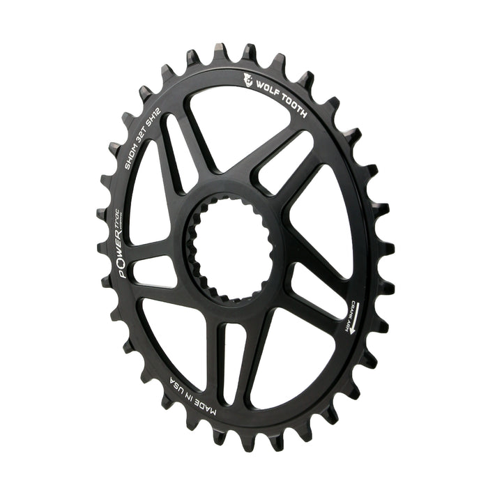 Wolf Tooth Components Elliptical Shimano DM Boost Chainring (HG+), 32T - Blk