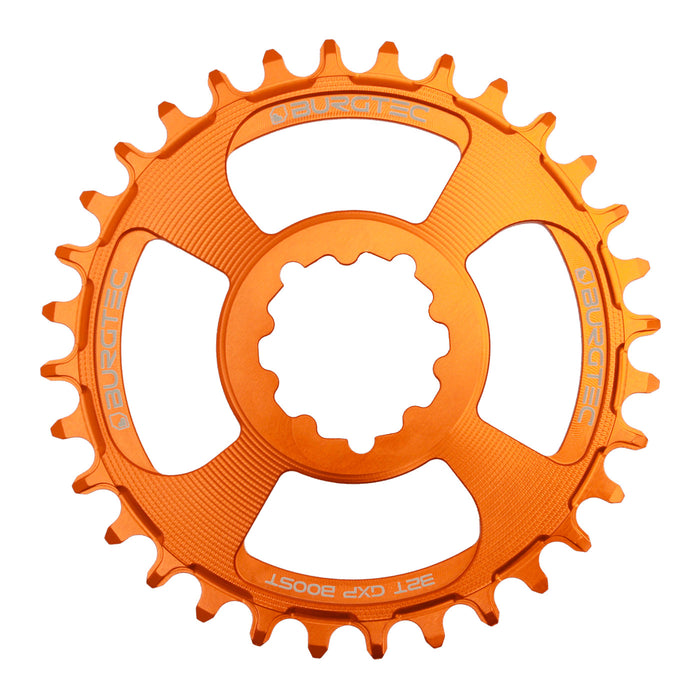 Burgtec Compatible with GXP Boost 3mm Thick Thin chainring, 30T - Iron Bro Orange