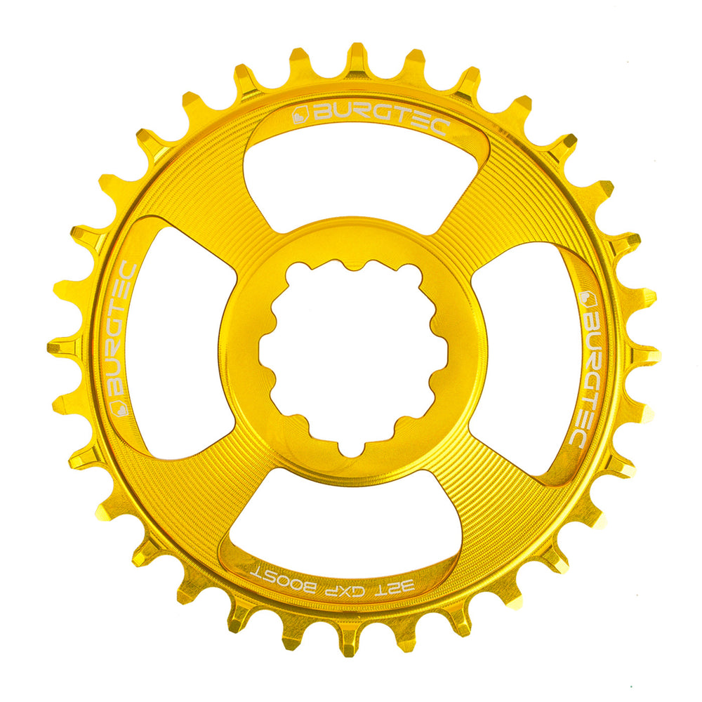 Burgtec Compatible with GXP Boost 3mm Thick Thin Chainring, 32T - Bullion Gold