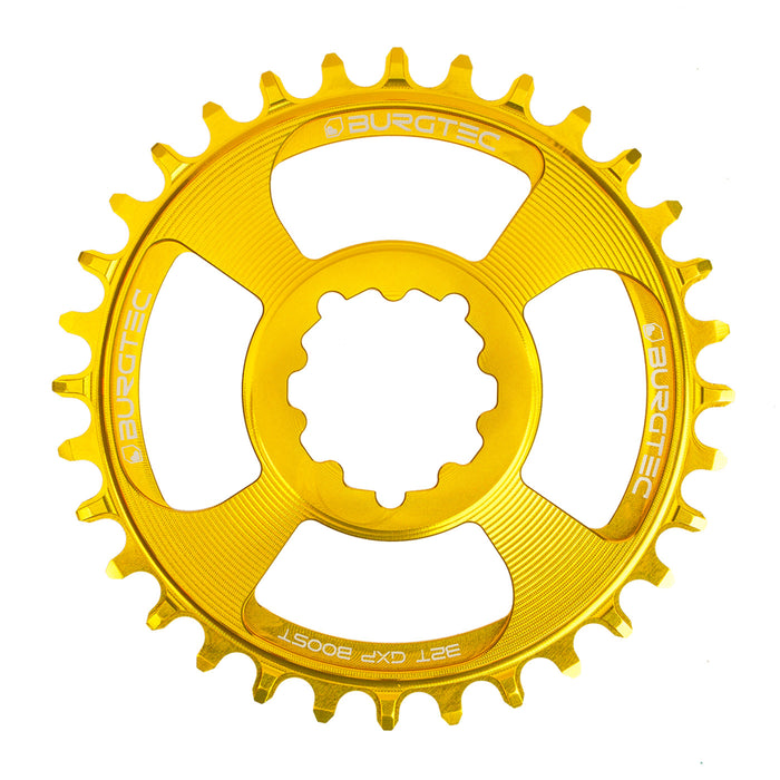 Burgtec Compatible with GXP Boost 3mm Thick Thin Chainring, 32T - Bullion Gold