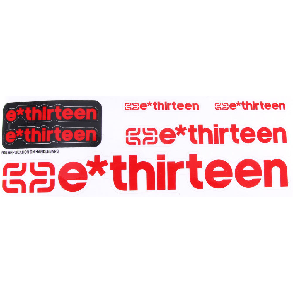 E*thirteen Race Handlebar Decal Set - All'Round Red