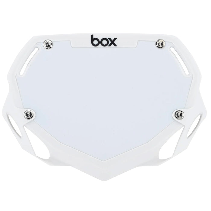 BOX Box Two Number Plate, Small - White