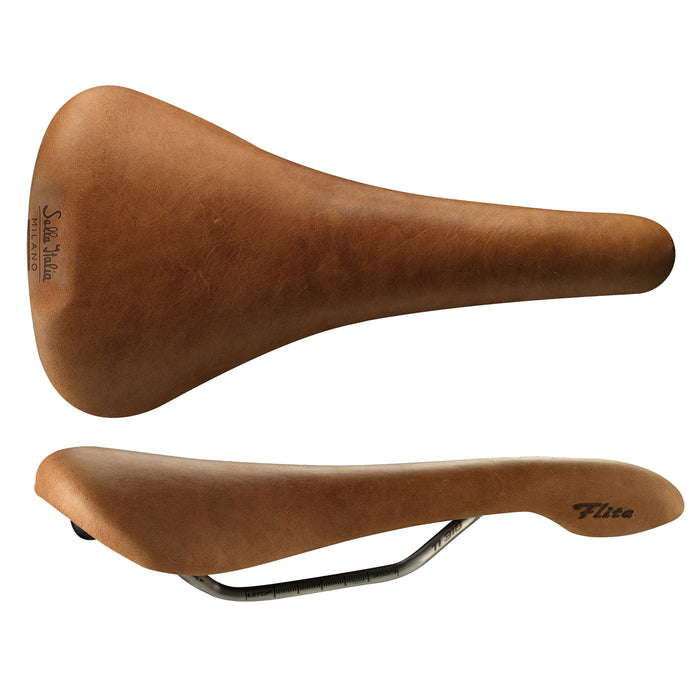Selle Italia Flite Racer Saddle, L1, Ti316, Light Brown