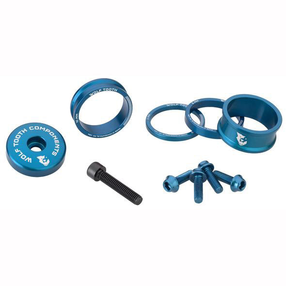 Wolf Tooth Components Anodized Bling Kit - Blue — Send It Bikes
