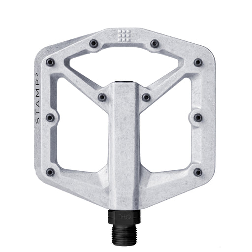 Crank Brothers Stamp 2 Small Platform Pedals, Raw Silver