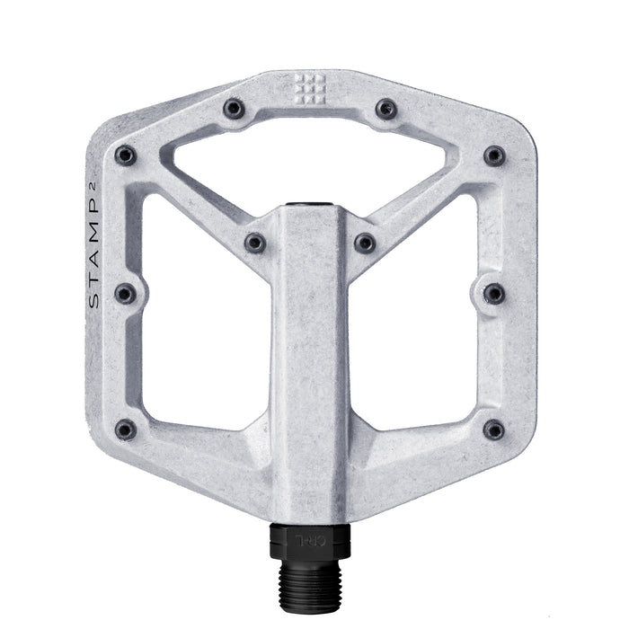Crank Brothers Stamp 2 Small Platform Pedals, Raw Silver