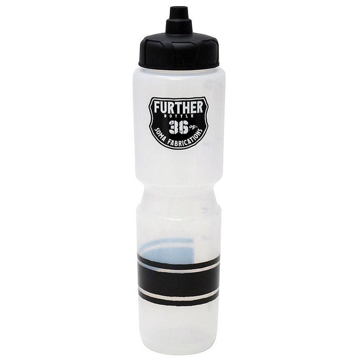 Soma Further 36oz Auto Valve Large Cycling Water Bottle, Clear/Black