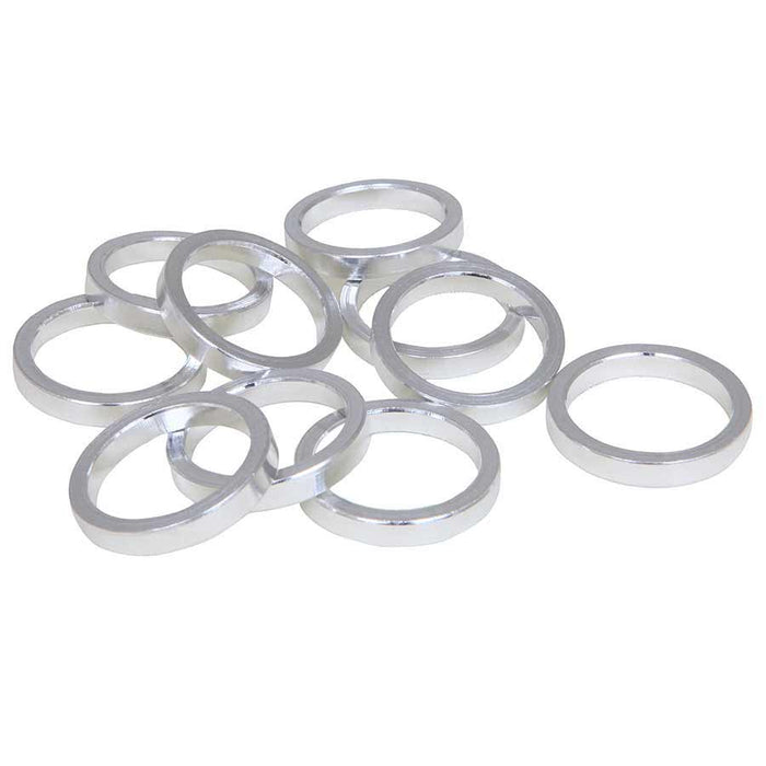 EVO, Alloy headset spacers, 25.4mm, Silver, 5mm, (10X)