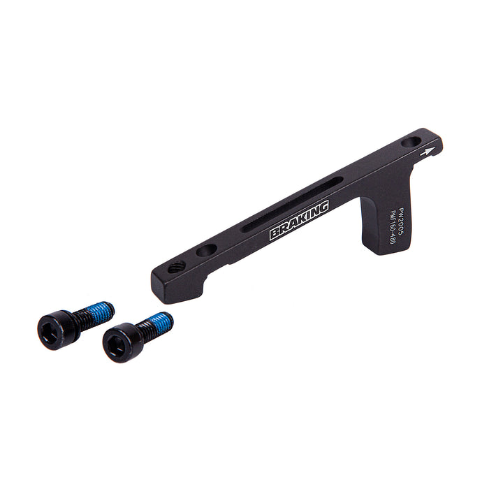 Braking Italy Post Mount Caliper Adapter (74mm), 160 to 180mm - Blac