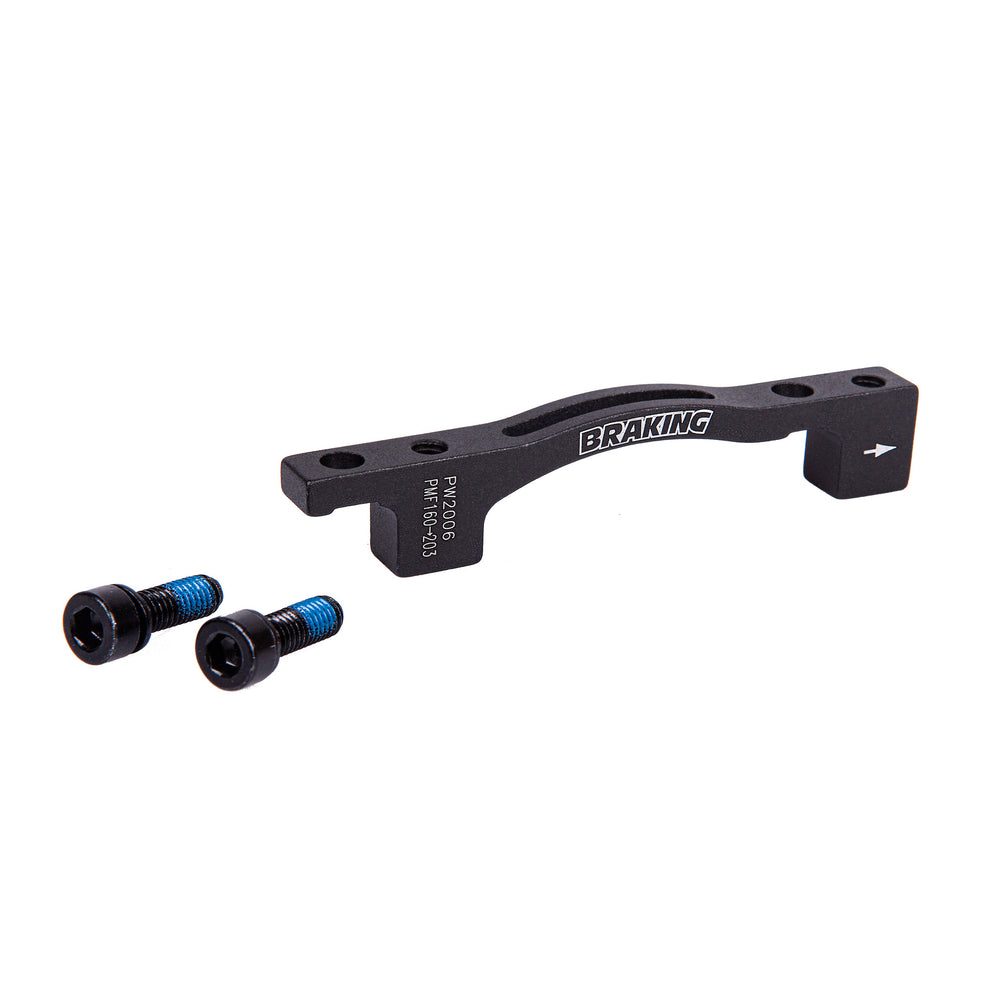 Braking Italy Post Mount Caliper Adapter (74mm), 160 to 203mm - Bla