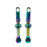 Hold Fast Cycling Tubeless Valve Stem, 42mm (Pair) - Oil Slick