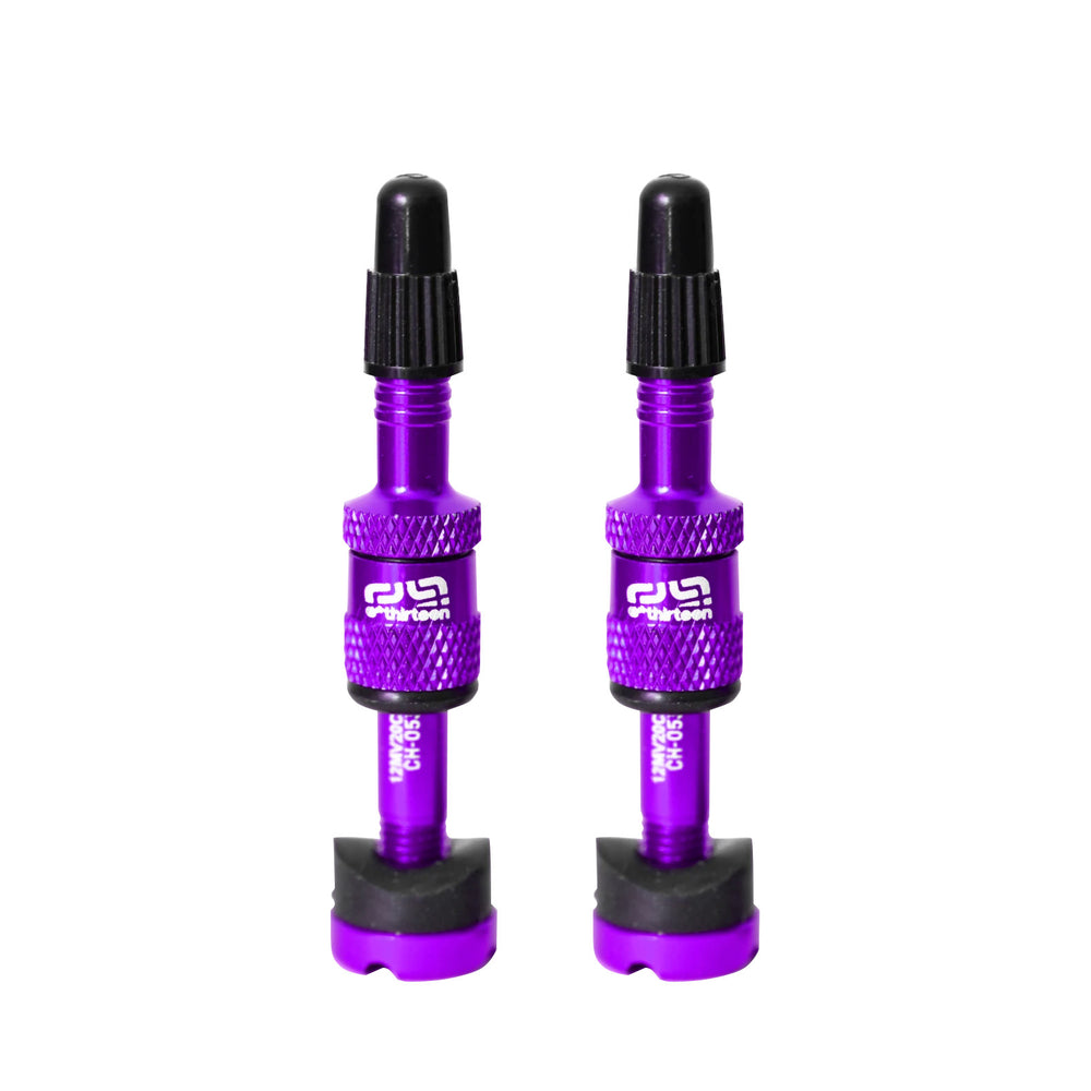 E*thirteen Quick Fill Tire Plasma Valves(23-30mm Rim), Pair - Egg