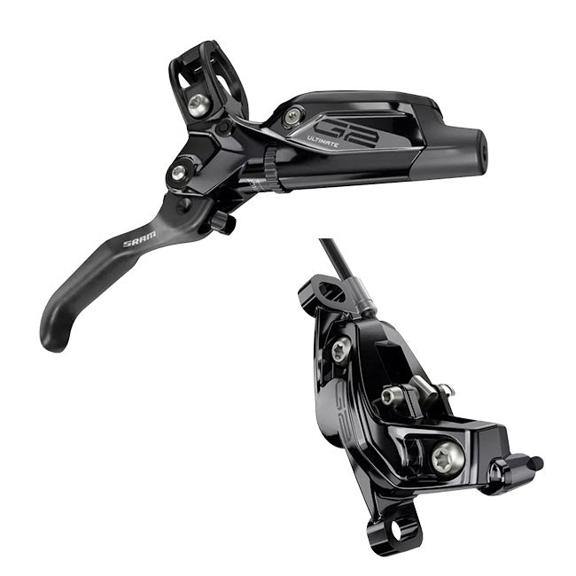 SRAM G2 Ultimate Disc Brake and Lever - Front, Hydraulic, Post Mount, Carbon Lever, Titanium Hardware, Gloss Black, A2