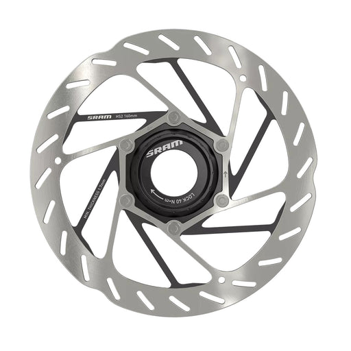 SRAM HS2 Disc Brake Rotor - 160mm, Center Lock, Rounded, Silver/Black