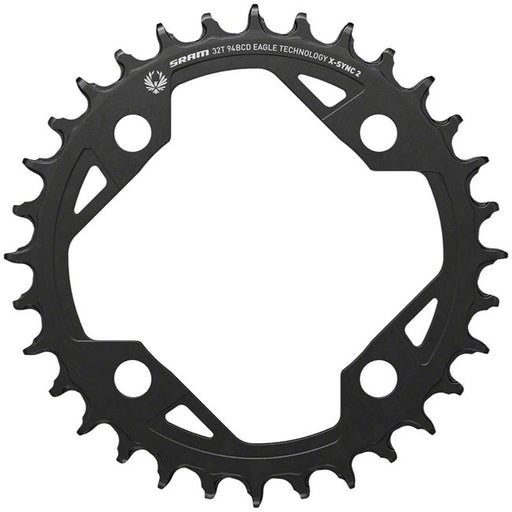 SRAM 30t 94 BCD x 4-Bolt 11/12-Speed X-Sync2 Eagle Chainring, Black