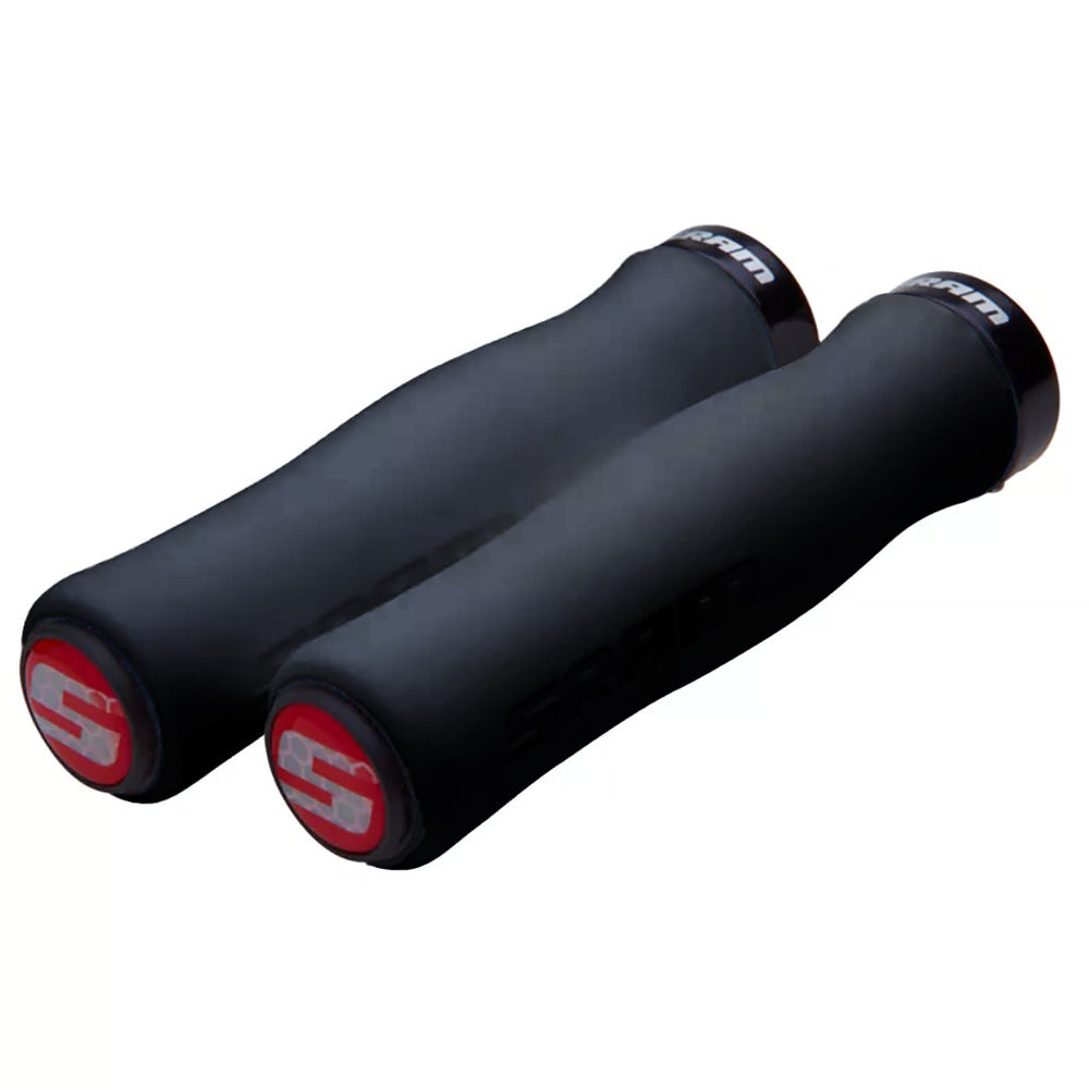 SRAM Foam Contour Grips - Black, Lock-On