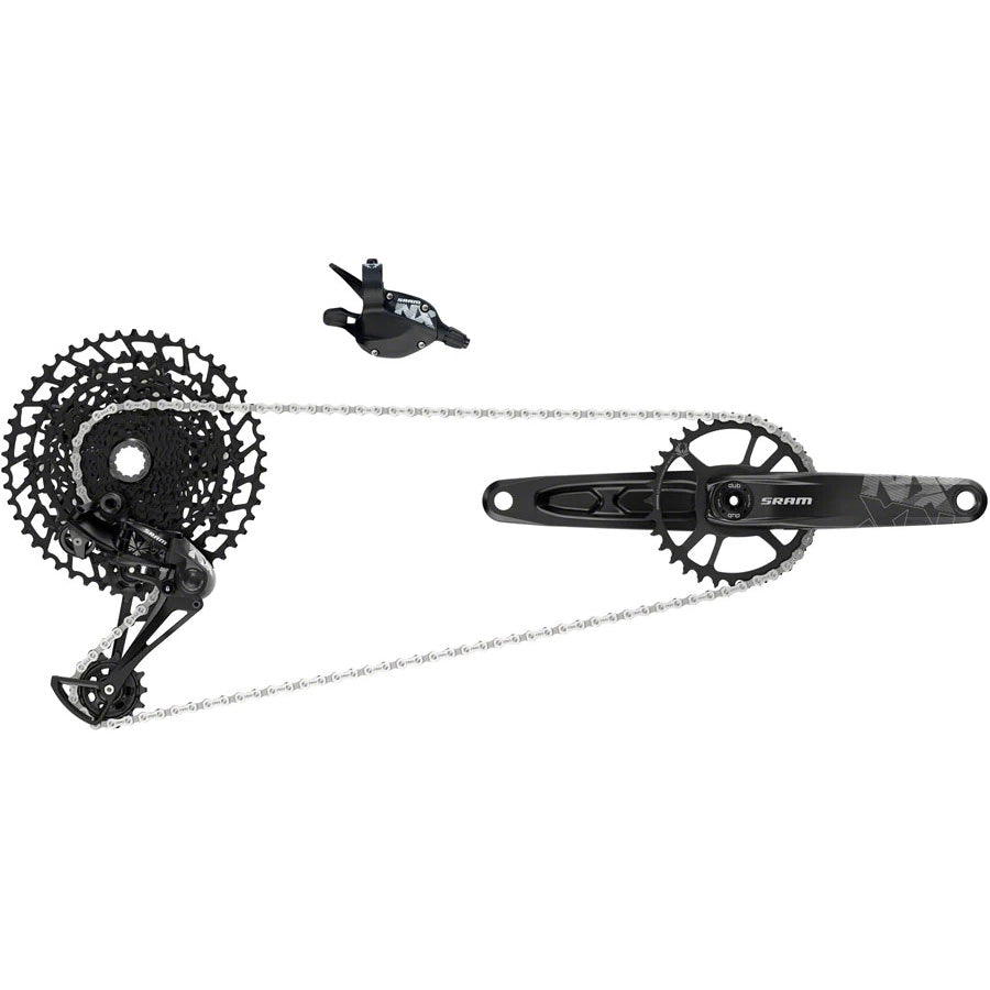 SRAM NX Eagle Groupset: 175mm 32 Tooth DUB Crank, Rear Derailleur, 11-50 12-Speed Cassette, Trigger Shifter, and Chain