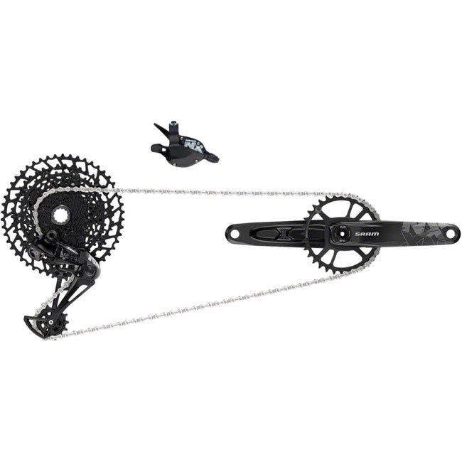 SRAM NX Eagle Groupset: 175mm 32 Tooth DUB Boost Crank, Rear Derailleur, 11-50 12-Speed Cassette, Trigger Shifter, and Chain