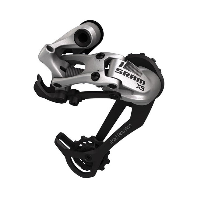 SRAM X5 Rear Derailleur - 9 Speed, Medium Cage, Silver
