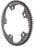 Gates Carbon Drive Belt Drive CDX Tandem Front Sprocket, 130BCD - 74t