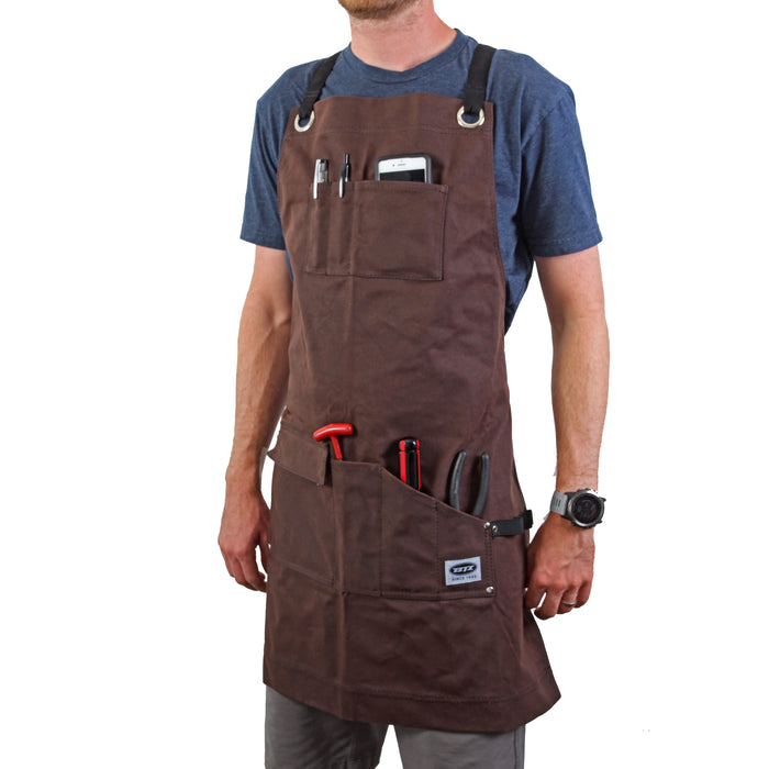 BTI Shop Apron, Waxed Canvas, Brown
