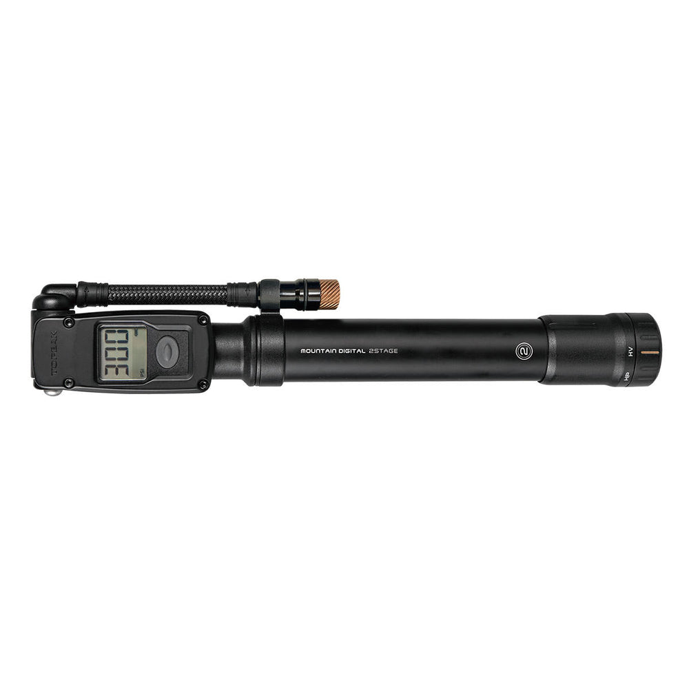 Topeak Mountain Digital 2 Stage Pump, Black