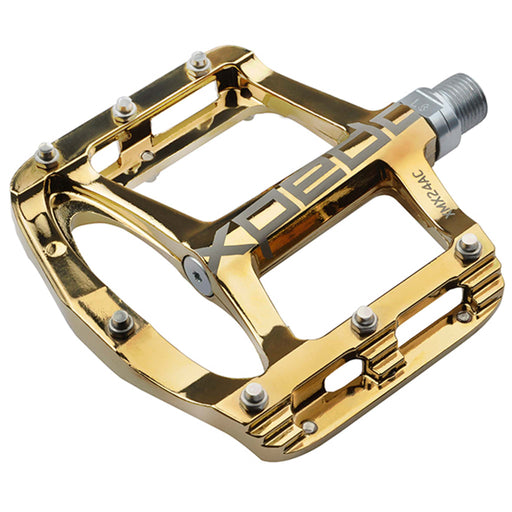 Xpedo SPRY Platform Pedals, Gold Slick 9/16" Spindle