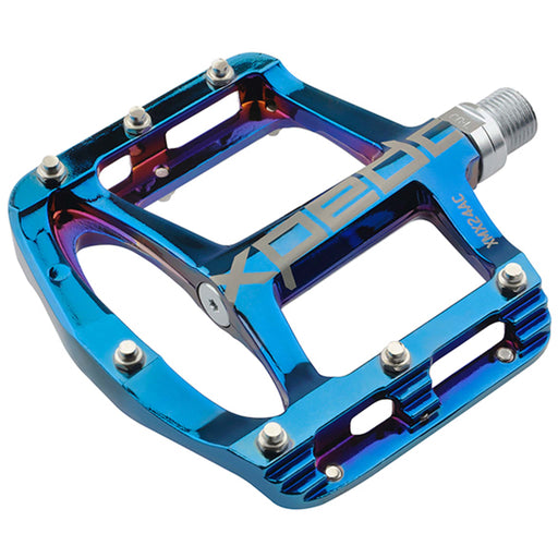 Xpedo SPRY Platform Pedals, Blue Ray 9/16" Spindle