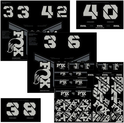 Fox Shox Custom Decal Kit, Battleship Grey 803-01-736