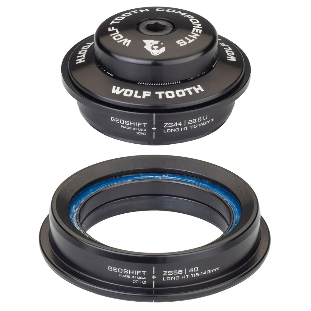 Wolf Tooth Components GeoShift 1 Deg Headset ZS44 Upper/ZS56 Lower (Perf), Long