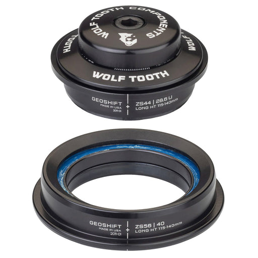 Wolf Tooth Components GeoShift 1 Deg Headset ZS44 Upper/ZS56 Lower (Perf), Long