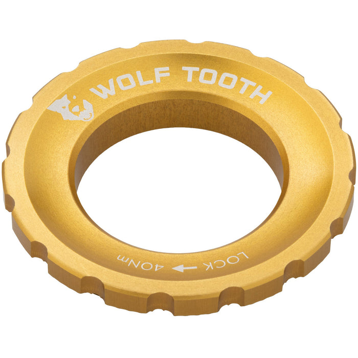 Wolf Tooth Components Centerlock Rotor Lockring, Gold